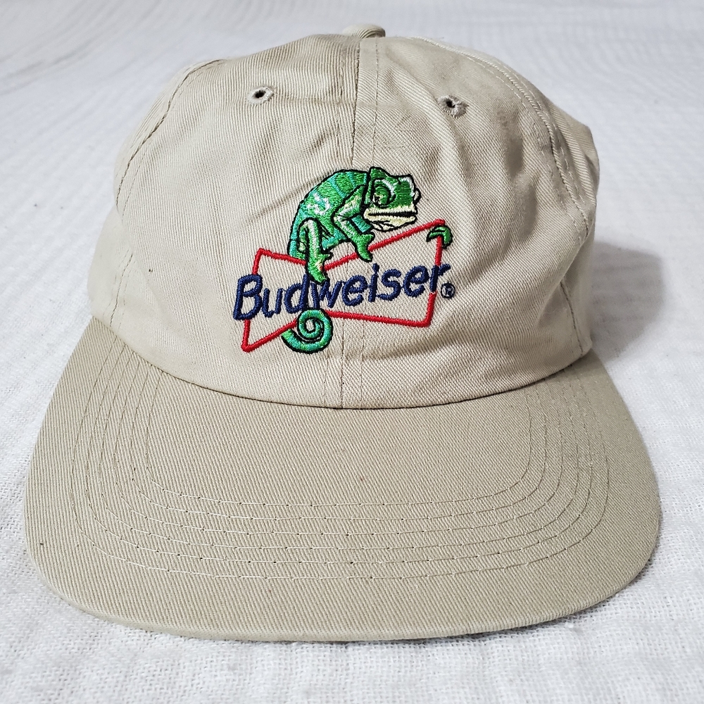 Vinatge Budweiser Chameleon Snap Back Hat 90's